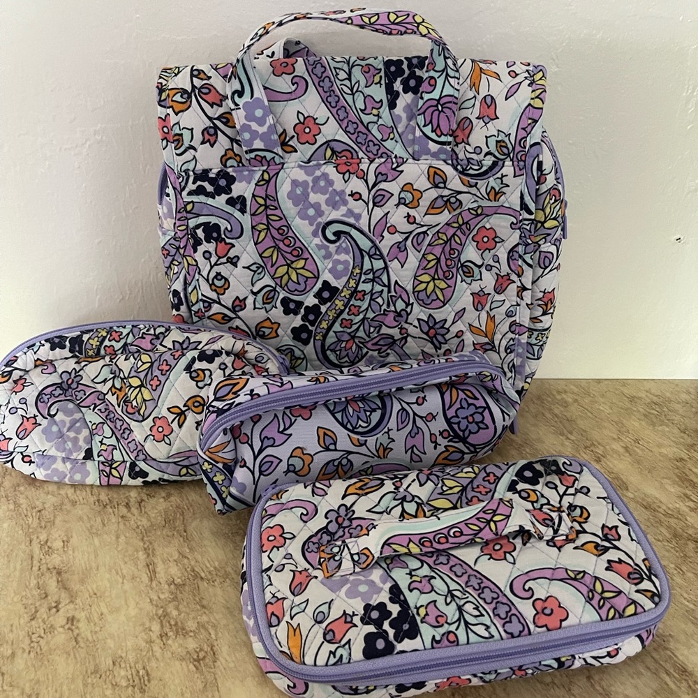 Vera Bradley Maddalena paisley 4 piece travel set